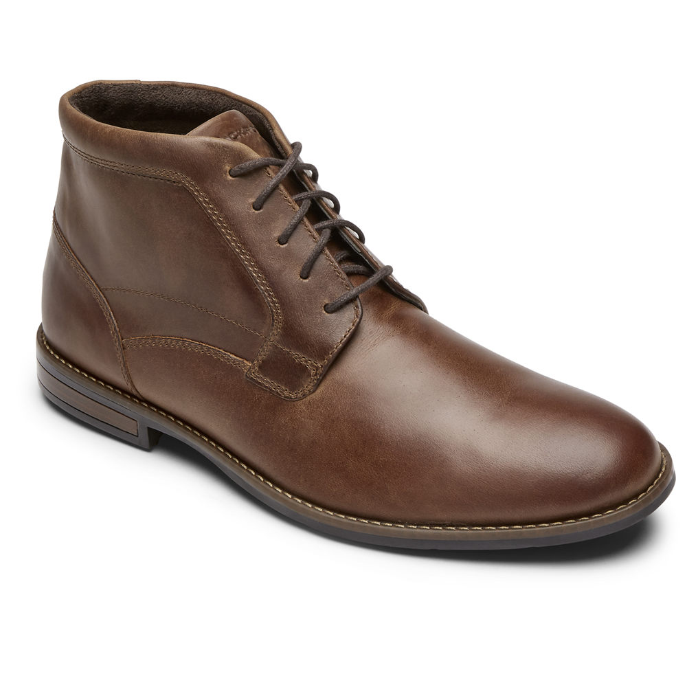 Botas Rockport Hombre Mexico - Dustyn Chukka Marrom - REVGP6985